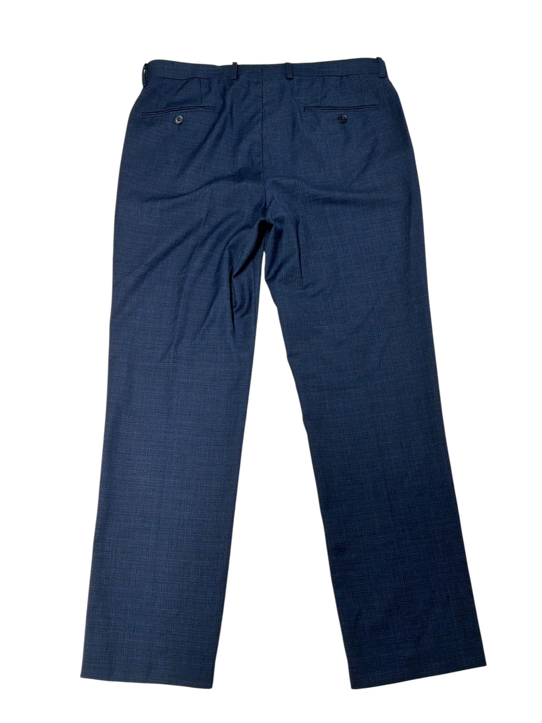 Tallia Mens Slim fit Dress Pants 34 / 30 Blue Plaid Wool