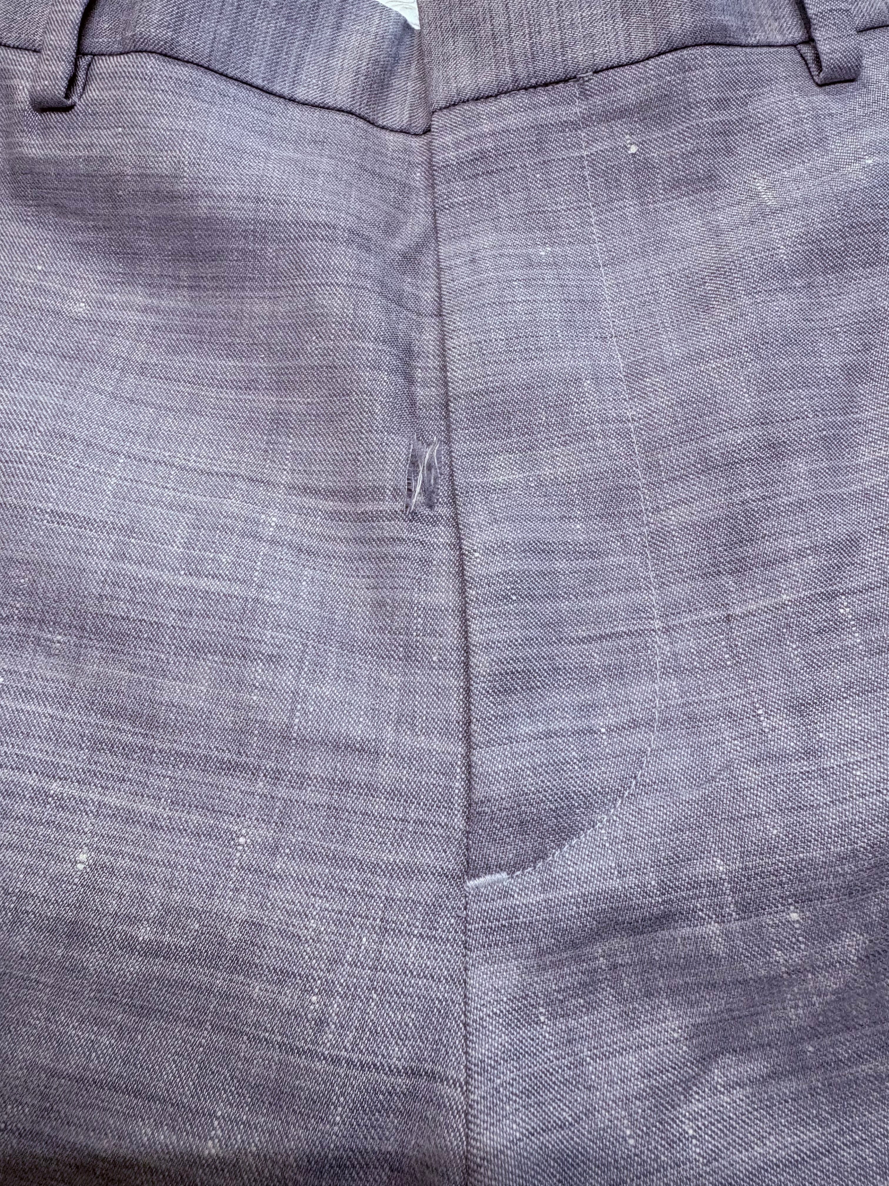 Theory Mens Slim fit  Linen Dress Pants 33 / 32 Blue Solid