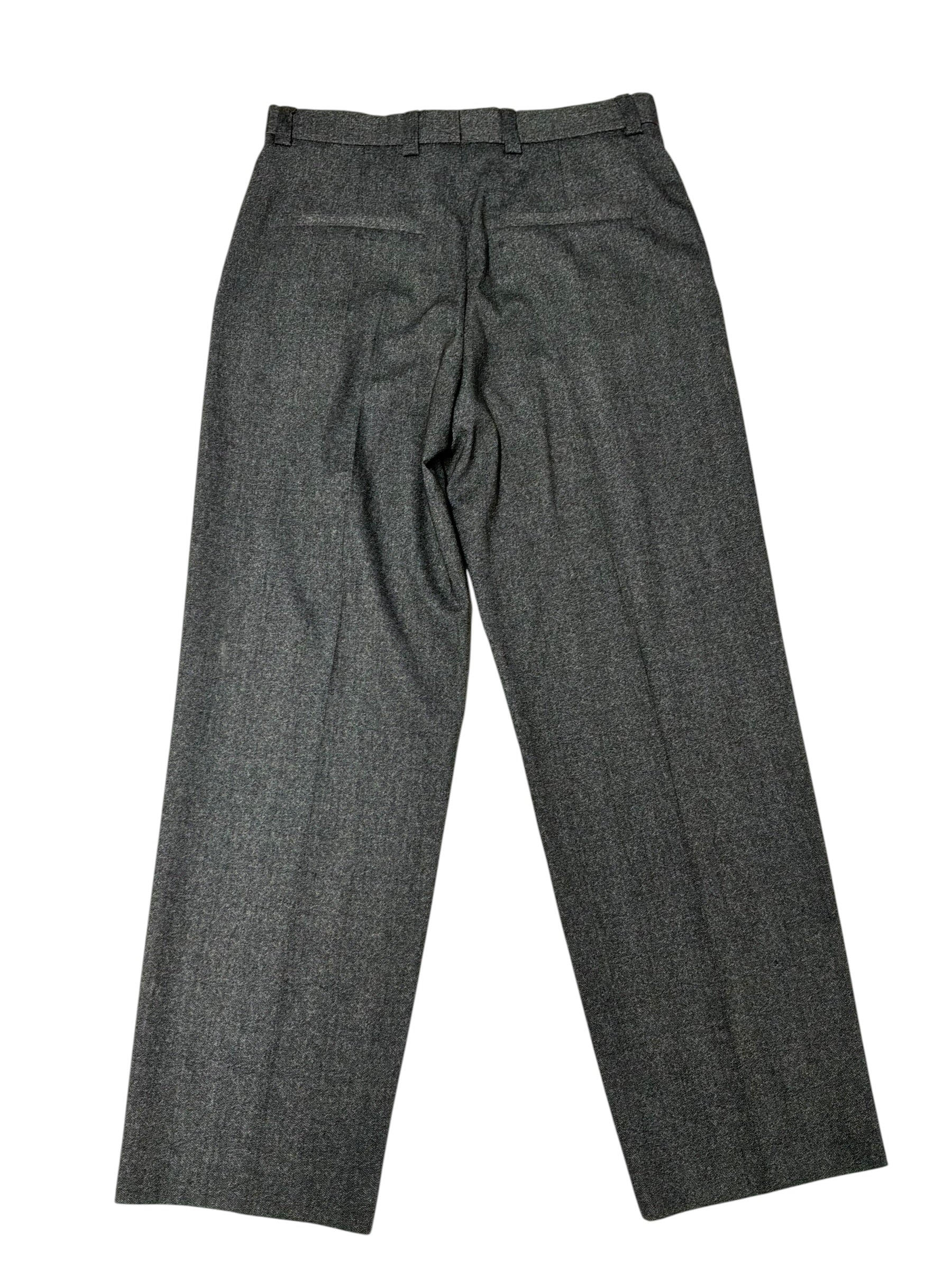 Hugo Boss Mens Regular fit Knit Pleated Dress Pants 32 / 30 Grey Solid