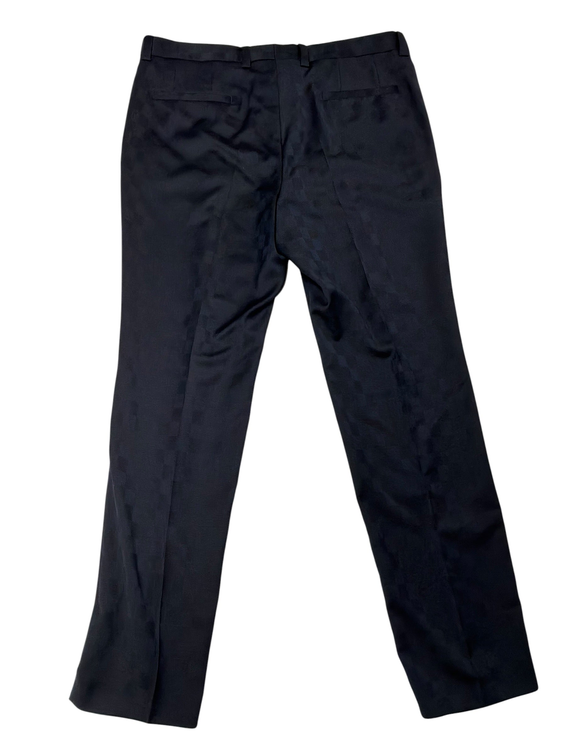 Hugo Boss Mens Slim fit Wool Dress Pants Size 32 Navy Blue Checkered