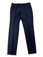 Hugo Boss Mens Slim fit Wool Dress Pants 32 / 32 Navy Blue Plaid