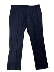 Brooks Brothers Mens Regular fit Pants Pants 40 / 32 Navy Blue Windowpane Wool