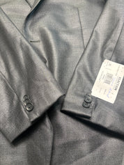 Kenneth Cole Mens Slim fit Suit Jacket Blazer 46 R Gun Metal Gray Solid
