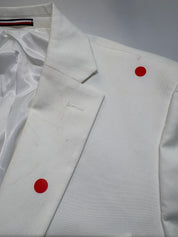 Tommy Hilfiger Mens Modern fit Cotton Suit Jacket Blazer 42 L White Stretch