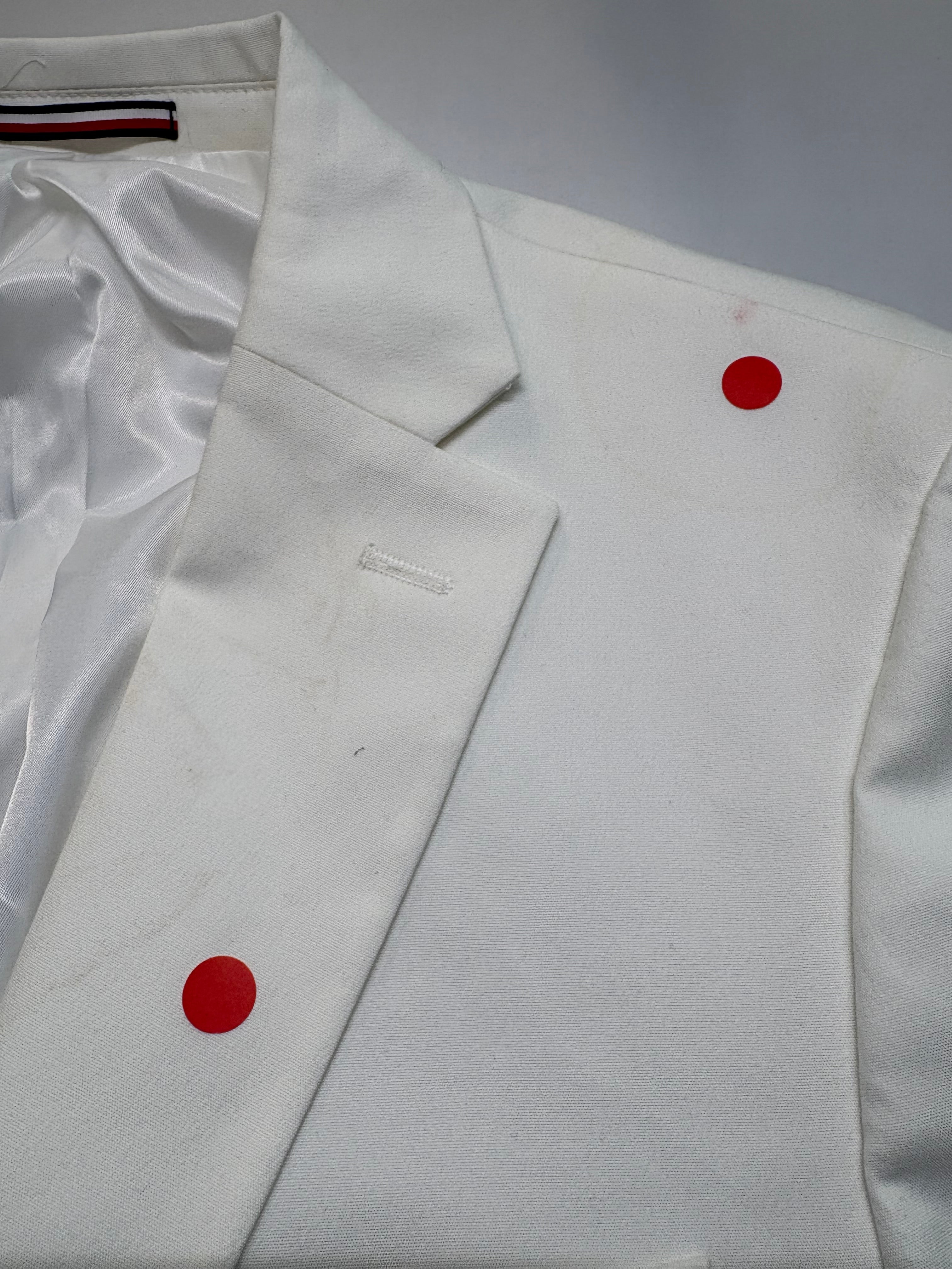 Tommy Hilfiger Mens Modern fit Cotton Suit Jacket Blazer 42 L White Stretch