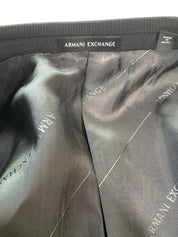Armani Exchange Mens Dark Charcoal Pinstripe Suit Jacket 40R