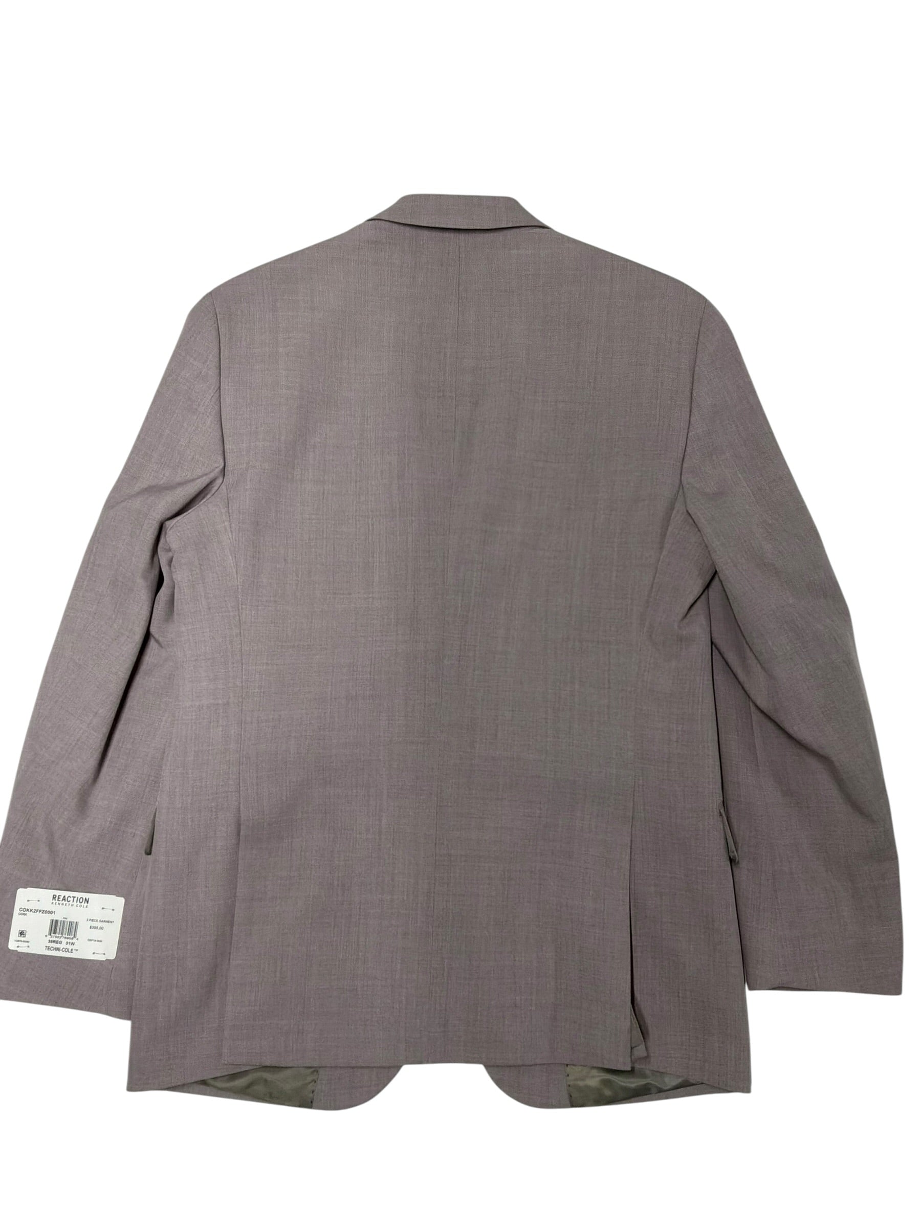 Kenneth Cole Mens Slim fit Suit Jacket Blazer 36 R Pink Solid Stretch