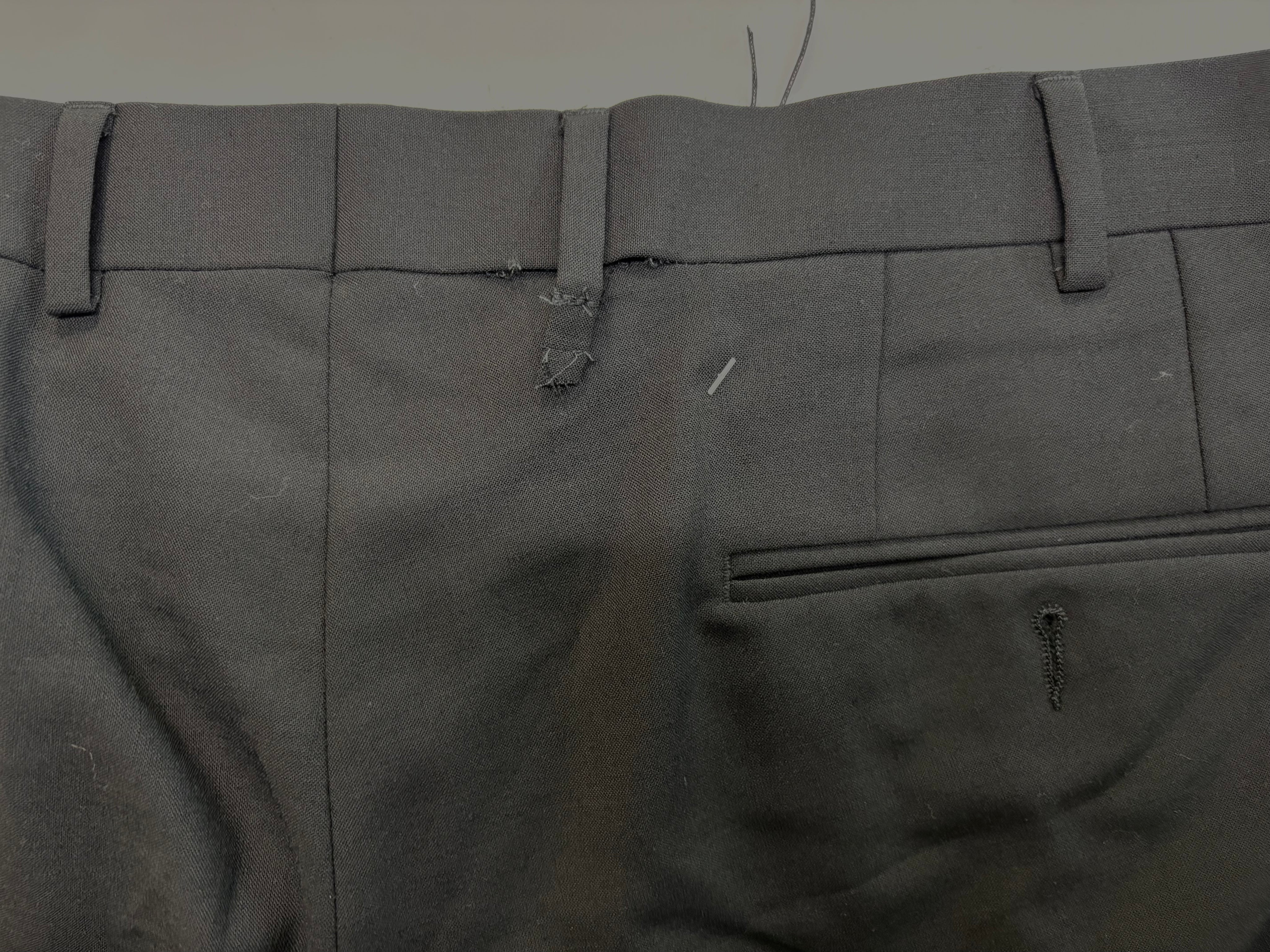 Bar Iii Mens Slim fit Wool Dress Pants 36 / 30 Black Solid