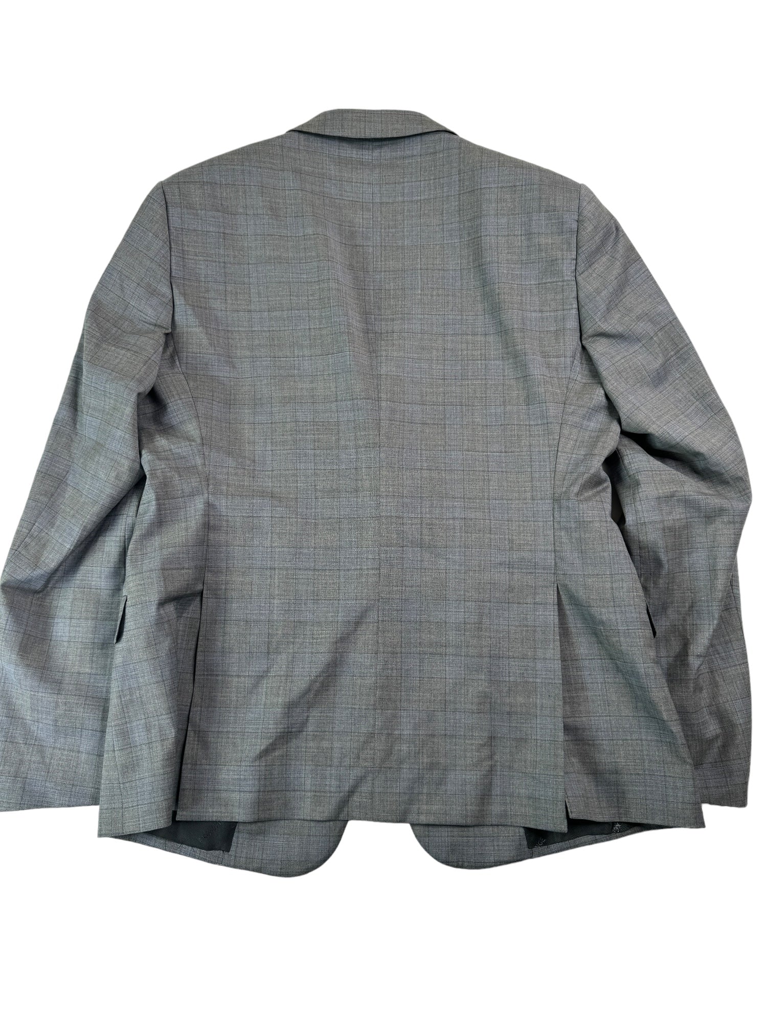 AX Armani Exchange Men's Slim-Fit Plaid Suit Jacket 38S Grey / Light Blue