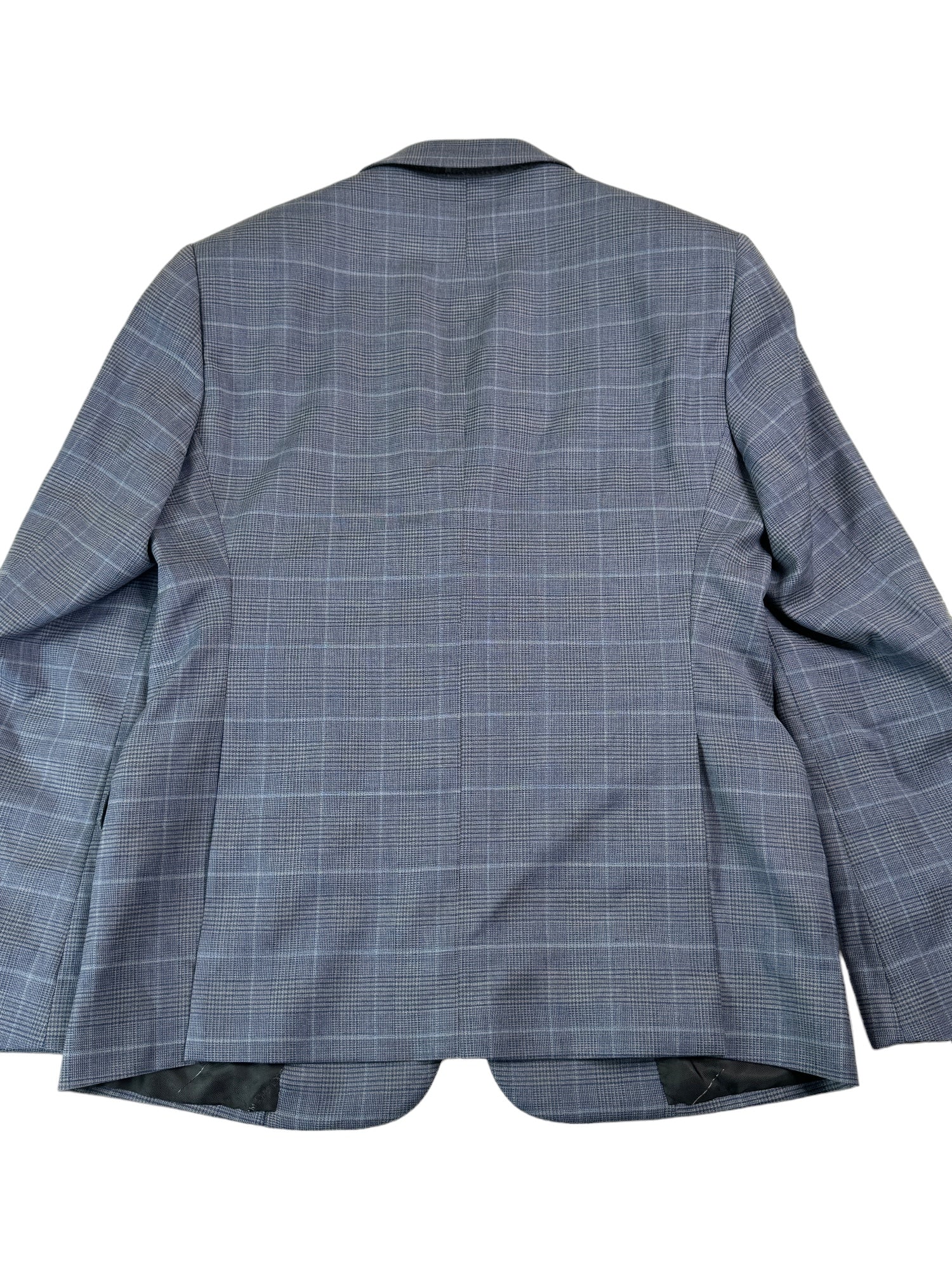 AX Armani Exchange Slim Fit Mens Blue Plaid Suit Jacket 36S Sport Coat Wool