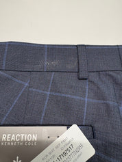 Kenneth Cole Mens Slim fit Dress Pants 34 / 30 Blue Plaid