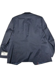Perry Ellis Portfolio Mens Modern fit Suit Jacket Blazer 46 R Navy Blue Striped