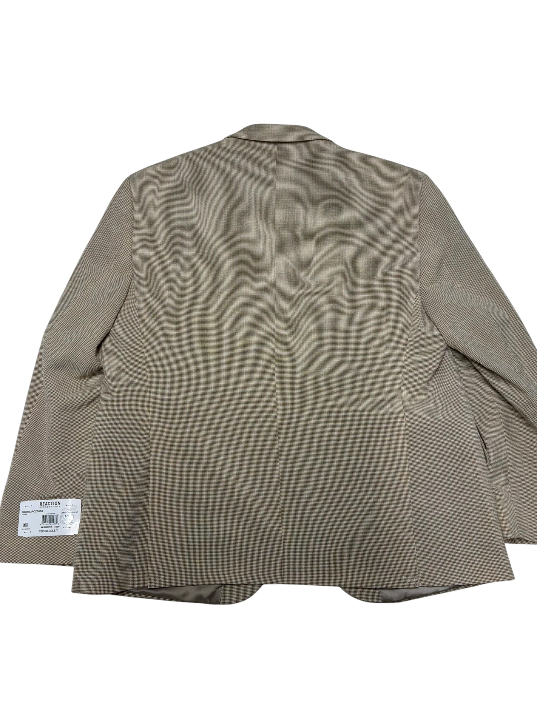 Perry Ellis Mens Modern fit Suit Jacket Blazer 46 S Seersucker Tan Check