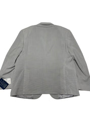 Perry Ellis Mens Modern fit Suit Jacket Blazer 46 S Seersucker Light Grey Check