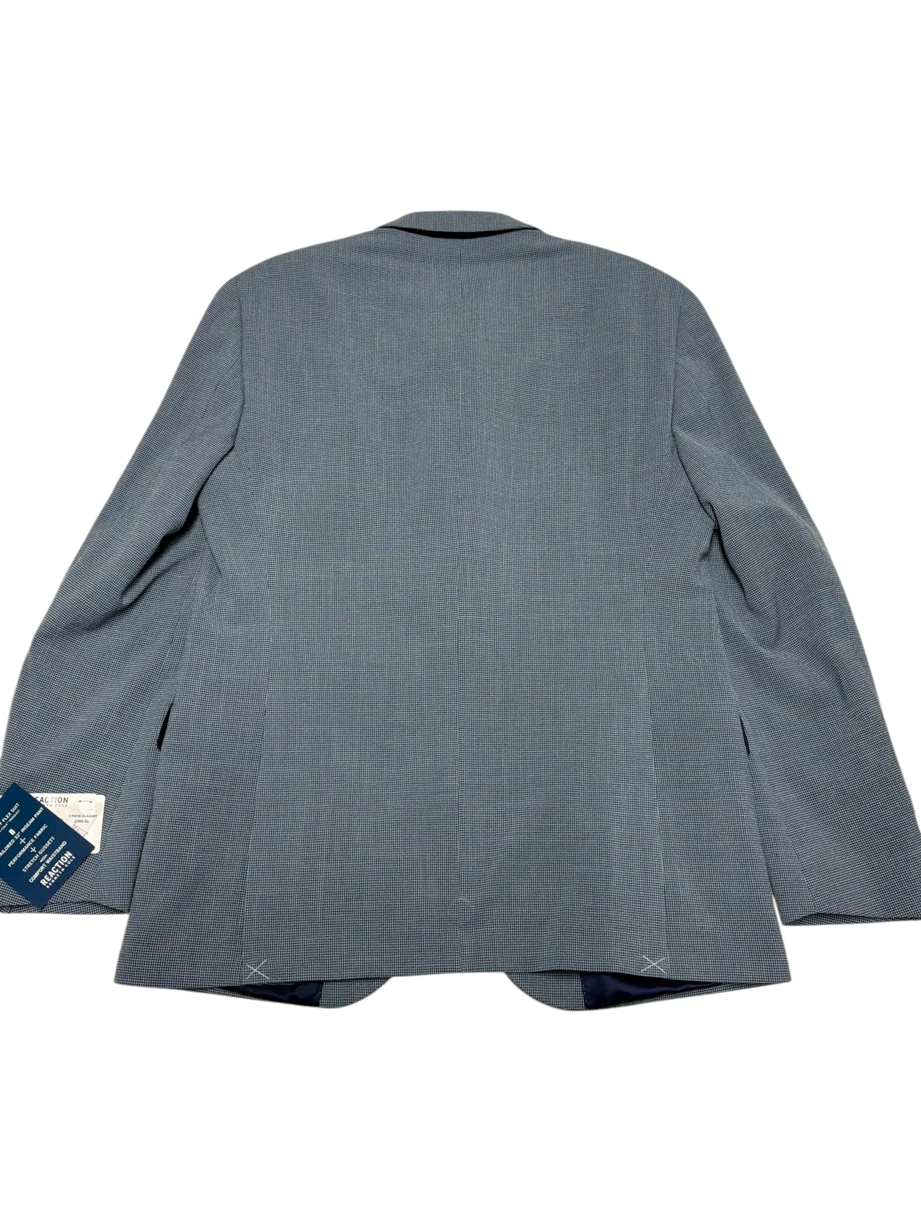 Kenneth Cole Mens Slim fit Suit Jacket Blazer 40 R Seersucker Blue Check