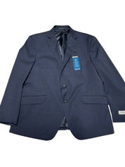 Kenneth Cole Mens Slim fit Suit Jacket Blazer 46 R Navy Blue Plaid