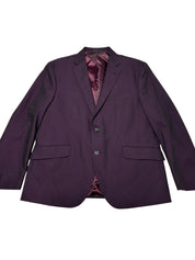 Kenneth Cole Mens Slim fit Suit Jacket Blazer 44 S Purple Solid Stretch