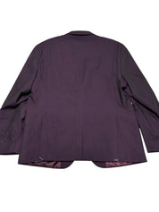 Kenneth Cole Mens Slim fit Suit Jacket Blazer 44 S Purple Solid Stretch