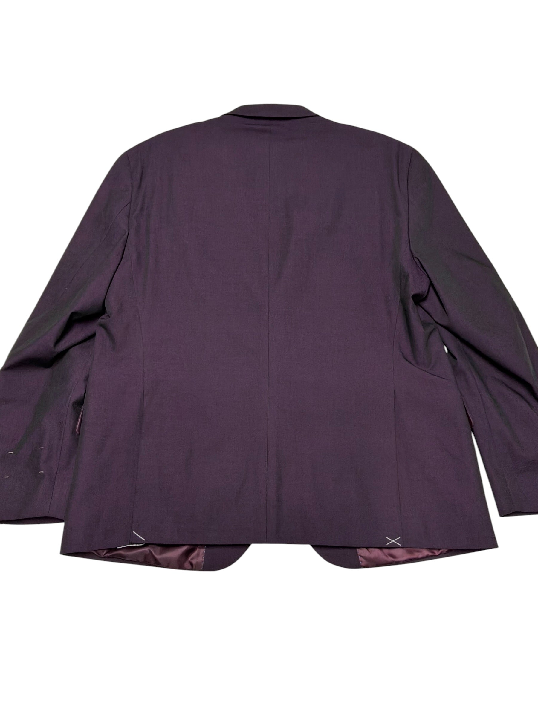 Kenneth Cole Mens Slim fit Suit Jacket Blazer 44 S Purple Solid Stretch