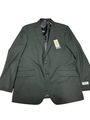 Kenneth Cole Mens Slim fit Suit Jacket Blazer 44 L Dark Green Solid Stretch