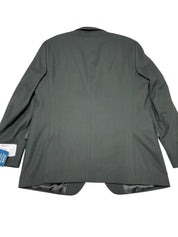 Kenneth Cole Mens Slim fit Suit Jacket Blazer 44 L Dark Green Solid Stretch