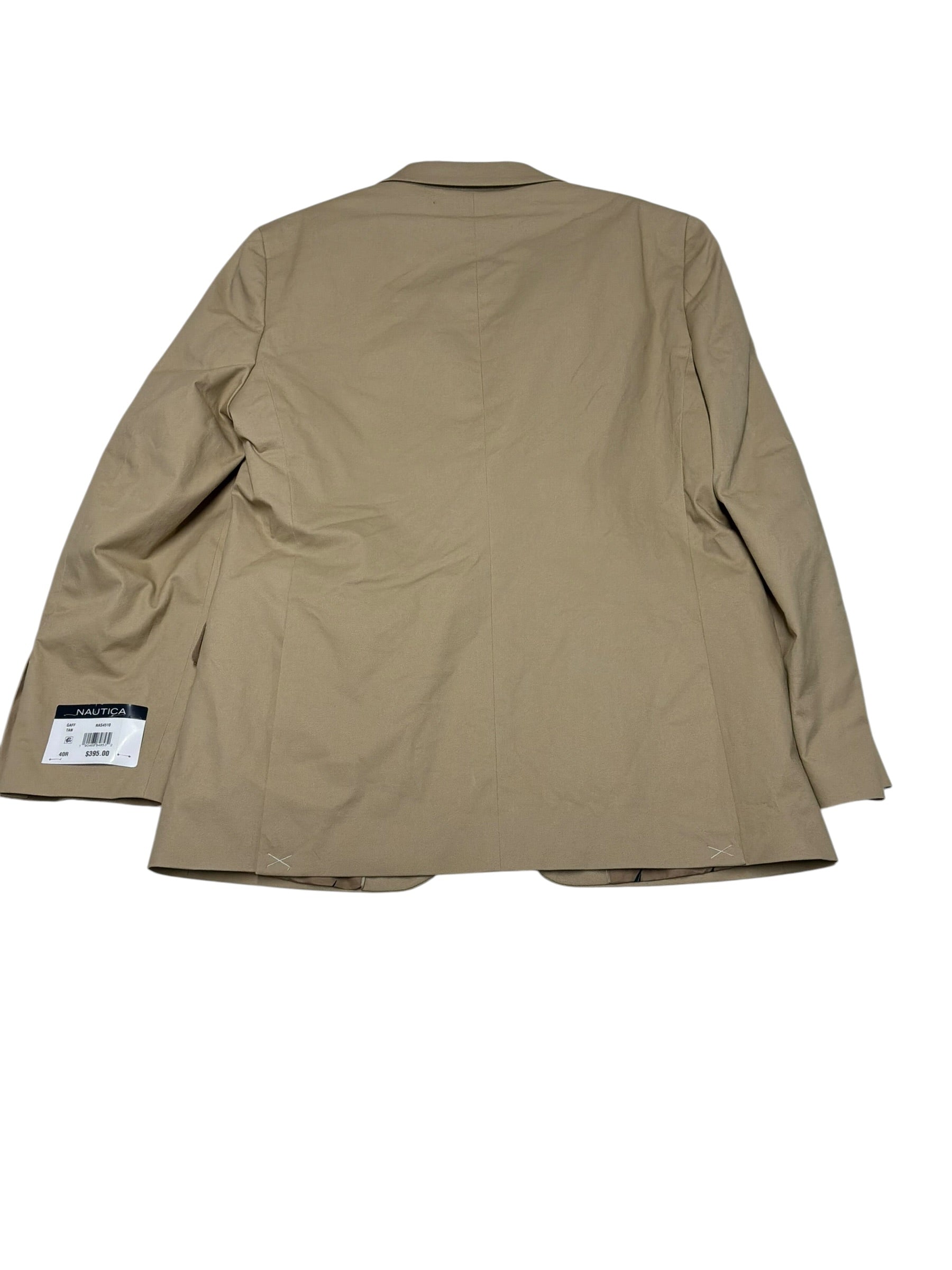 Nautica Mens Modern fit Suit Jacket Blazer 40 R Beige Khaki Cotton