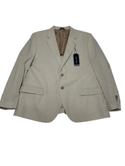 Nautica Mens Modern fit Suit Jacket Blazer 44 S Beige Light Khaki Cotton