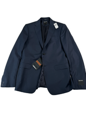 Z Zegna Mens Slim Fit Suit EU 50L US 40L 34 Pant D8 Navy Blue Wool ITALY
