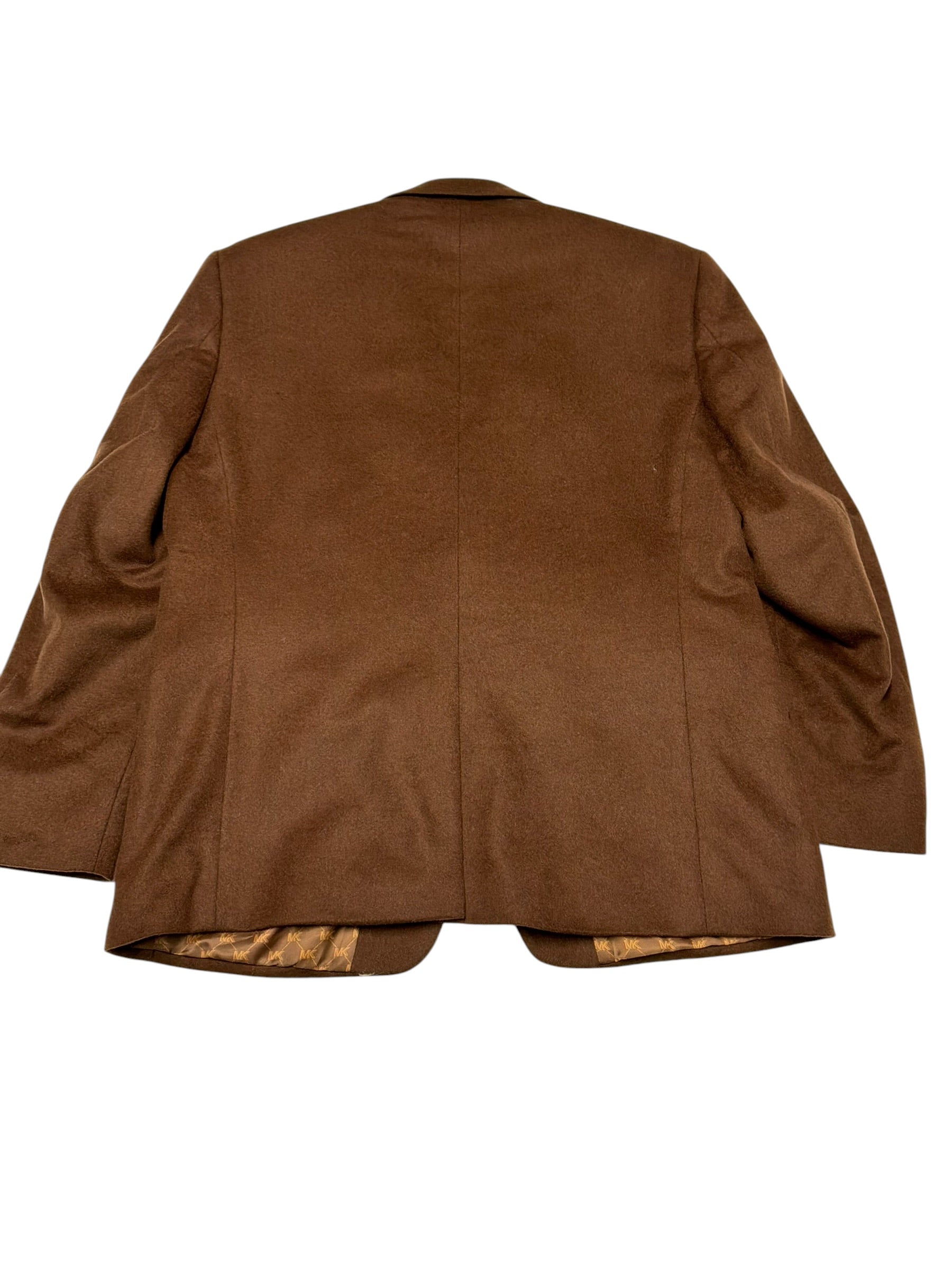 Michael Kors Mens Regular fit Sport Coat Blazer 42 S Brown Solid Wool