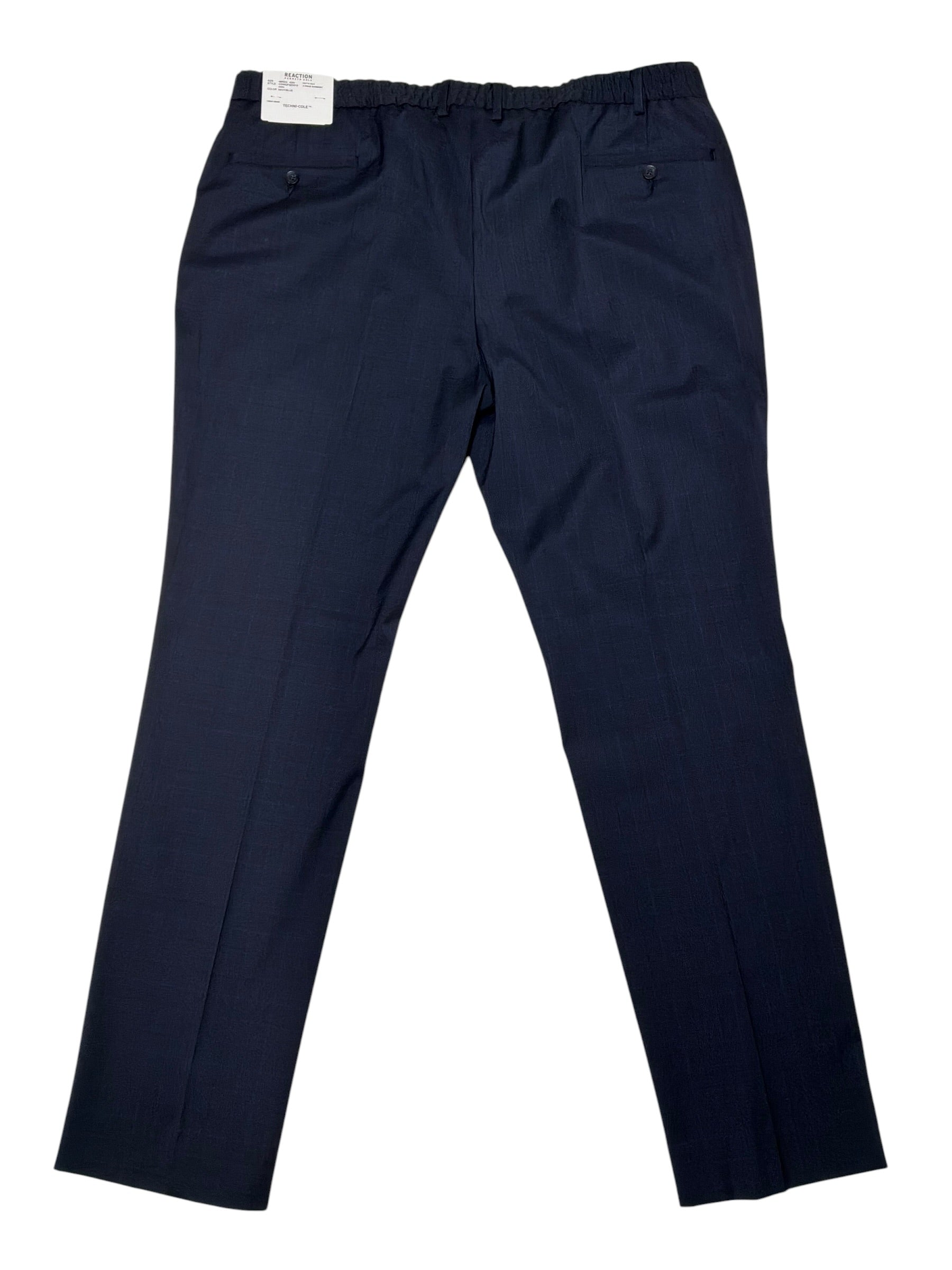 Kenneth Cole Mens Slim fit Dress Pants 33 / 32 Navy Blue Solid