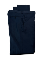 Z Zegna Mens Slim Fit Suit EU 50L US 40L 34 Pant D8 Navy Blue Wool ITALY