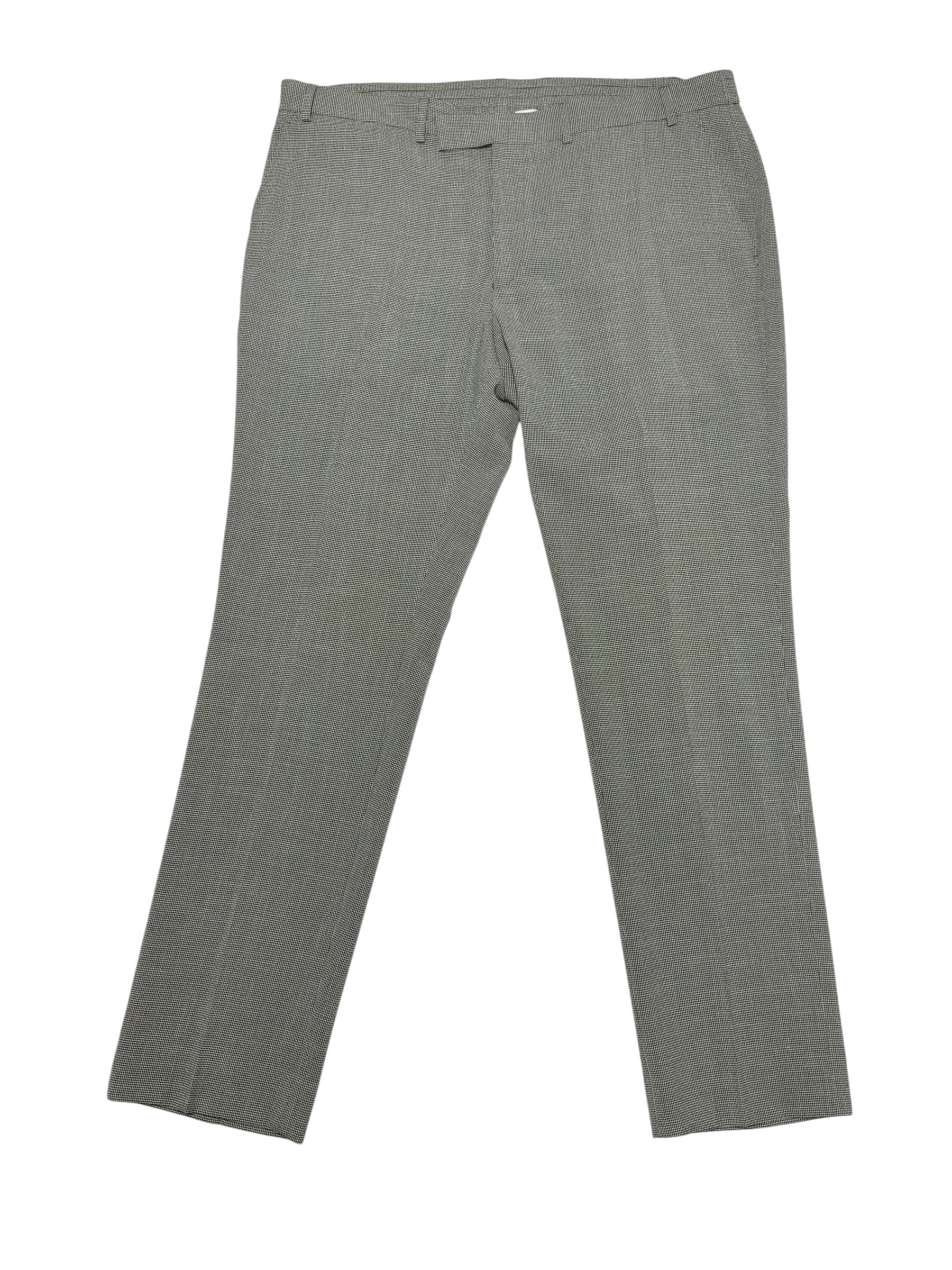 Kenneth Cole Mens Slim fit Dress Pants 40 / 32 Seersucker Green Check