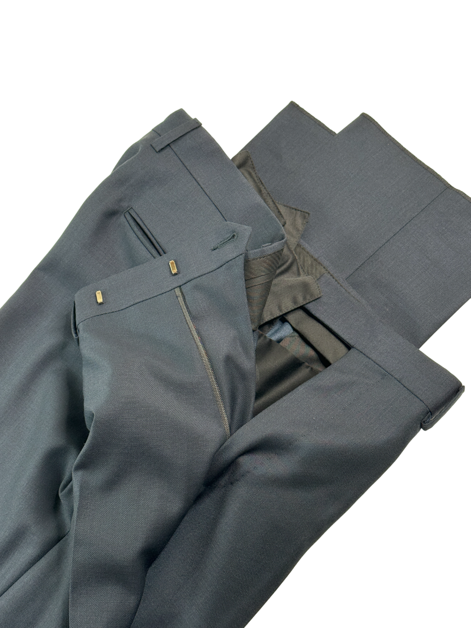 Z Zegna Mens Slim Fit Suit EU 50L US 40L 34 Pant D8 Navy Blue Wool ITALY