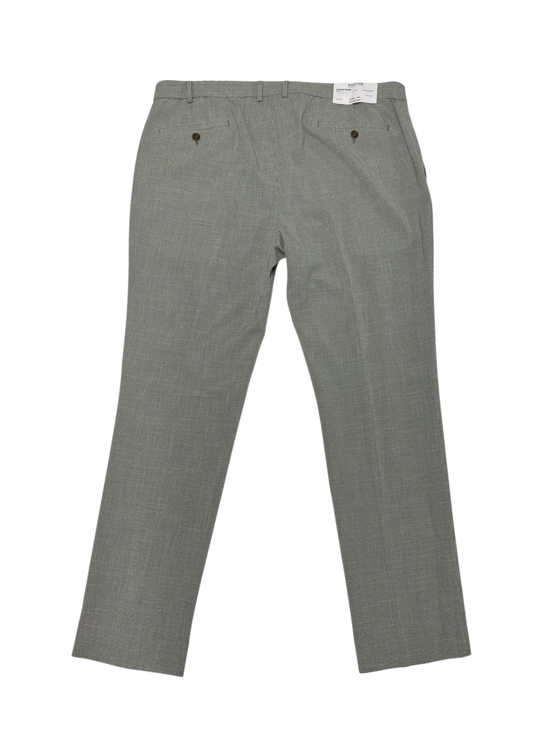 Kenneth Cole Mens Slim fit Dress Pants 40 / 32 Seersucker Green Check