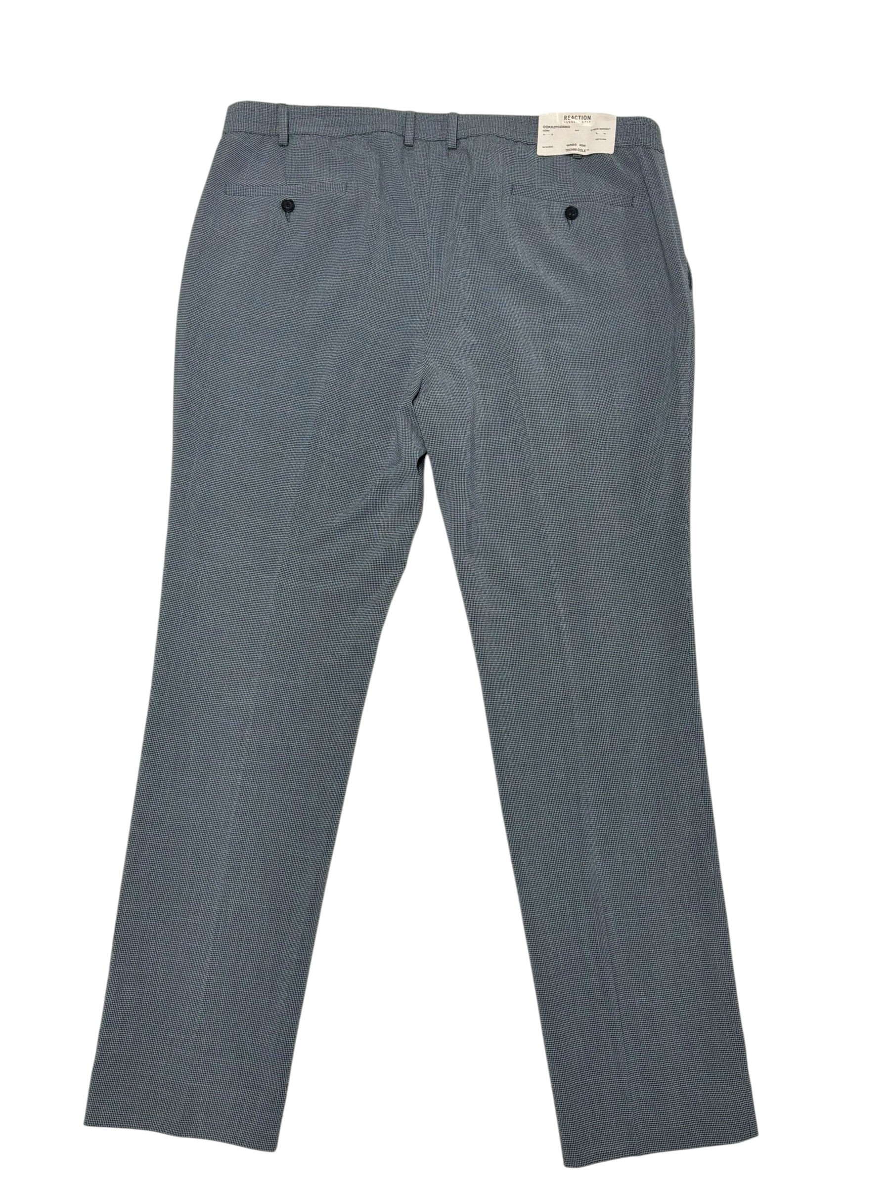 Kenneth Cole Mens Slim fit Dress Pants 40 / 32 Seersucker Blue Check