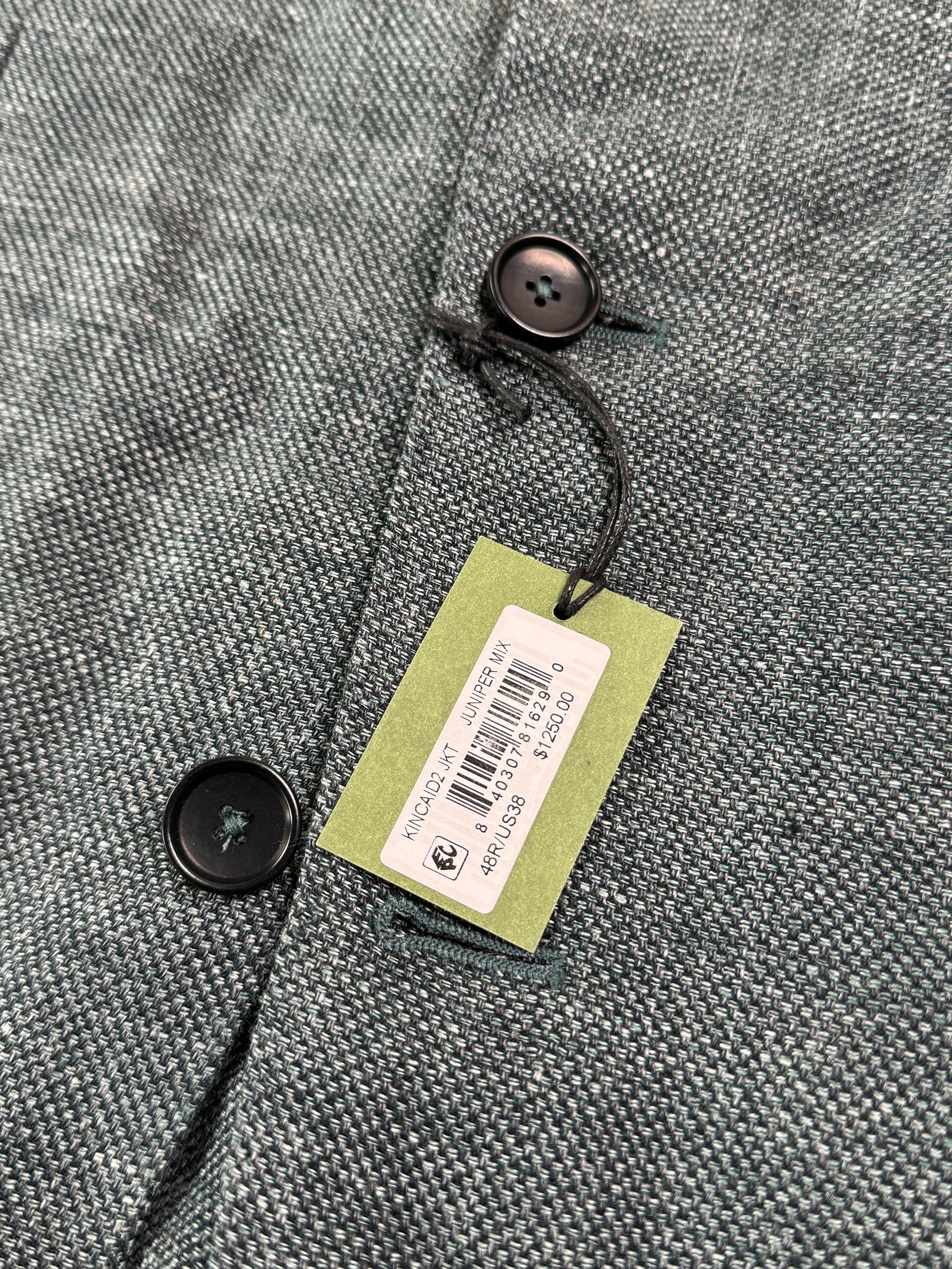 Sid Mashburn Kincaid No.2 Hopsack Regular Fit Sport Coat US 38R EU 48R Green