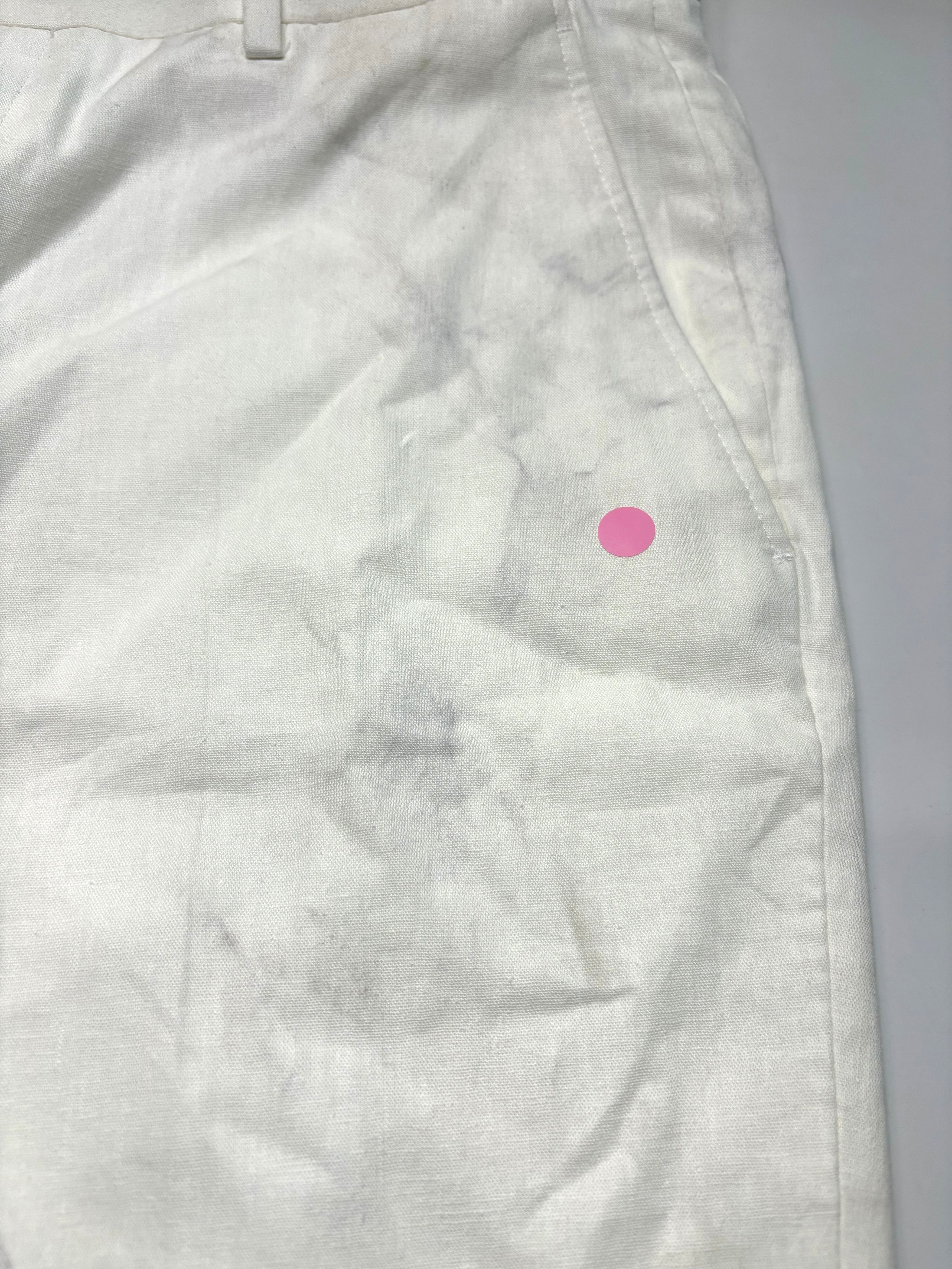 Tommy Hilfiger Mens Modern fit Linen Cotton Dress Pants 32 / 30 White Solid