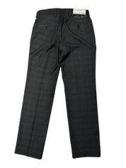 Andrew Marc Mens Slim fit Dress Pants 35 / 33 Charcoal Grey Plaid