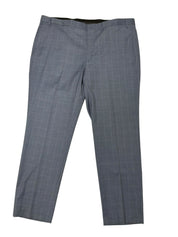 Andrew Marc Mens Slim fit Dress Pants 42 / 32 Light Blue Plaid