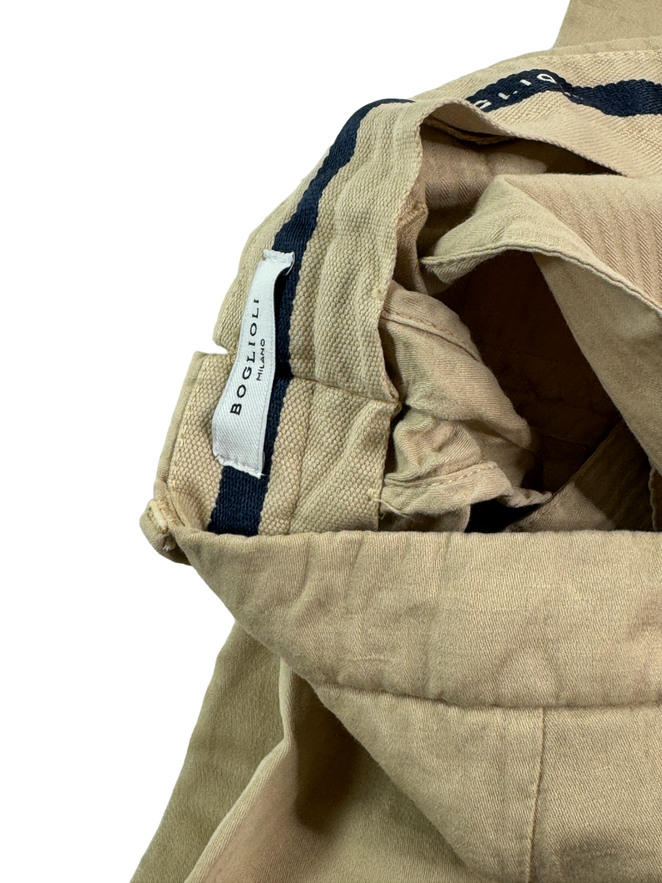 Boglioli Slim Fit Tan Garment Dyed Dress Pants EU 56 US 40 Linen Tan