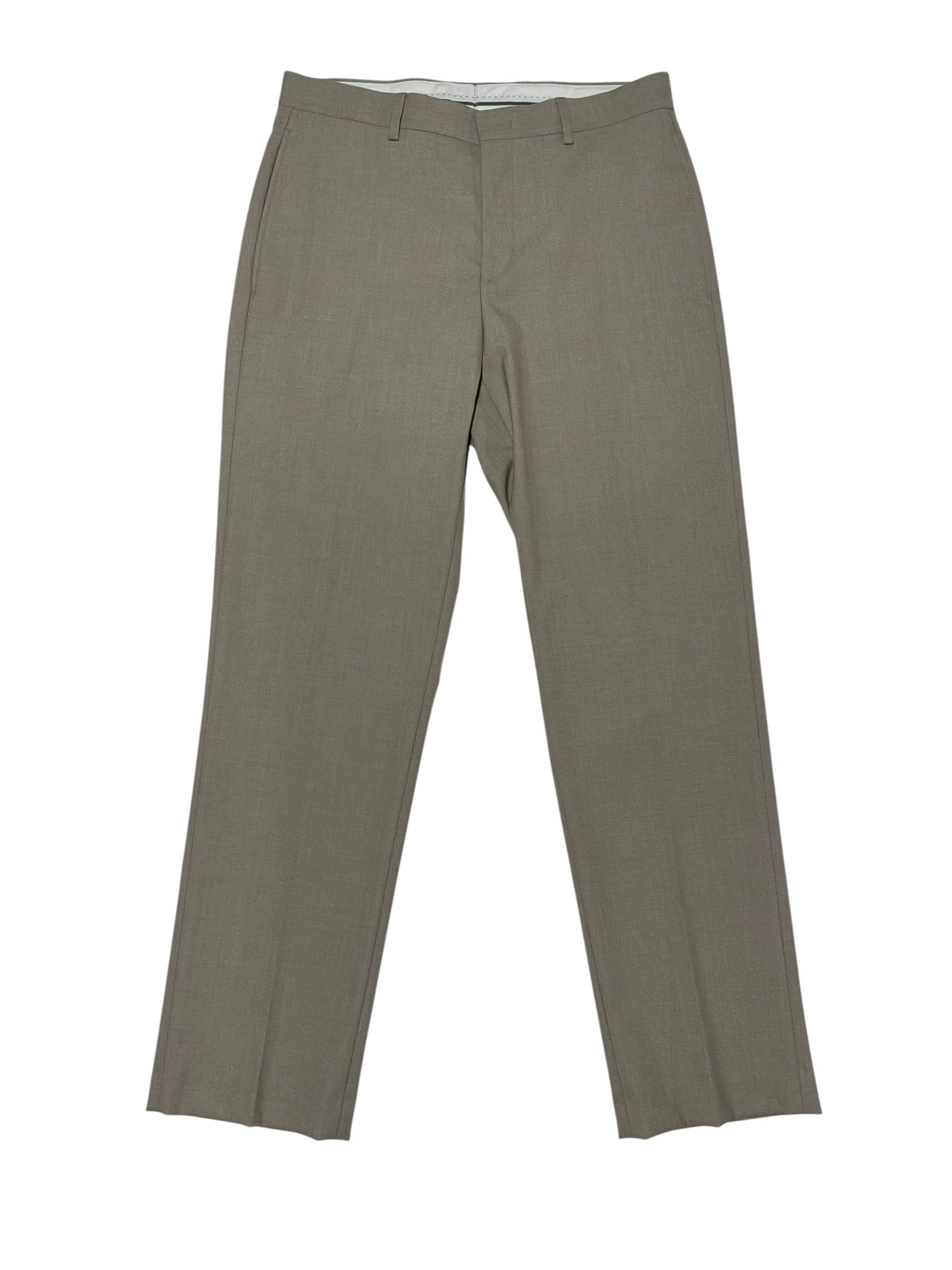 Andrew Marc Mens Slim fit Dress Pants 29 / 30 Tan Beige Solid