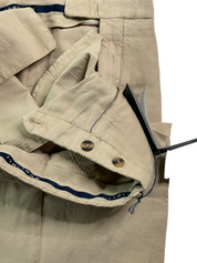 Boglioli Slim Fit Tan Garment Dyed Dress Pants EU 56 US 40 Linen Tan