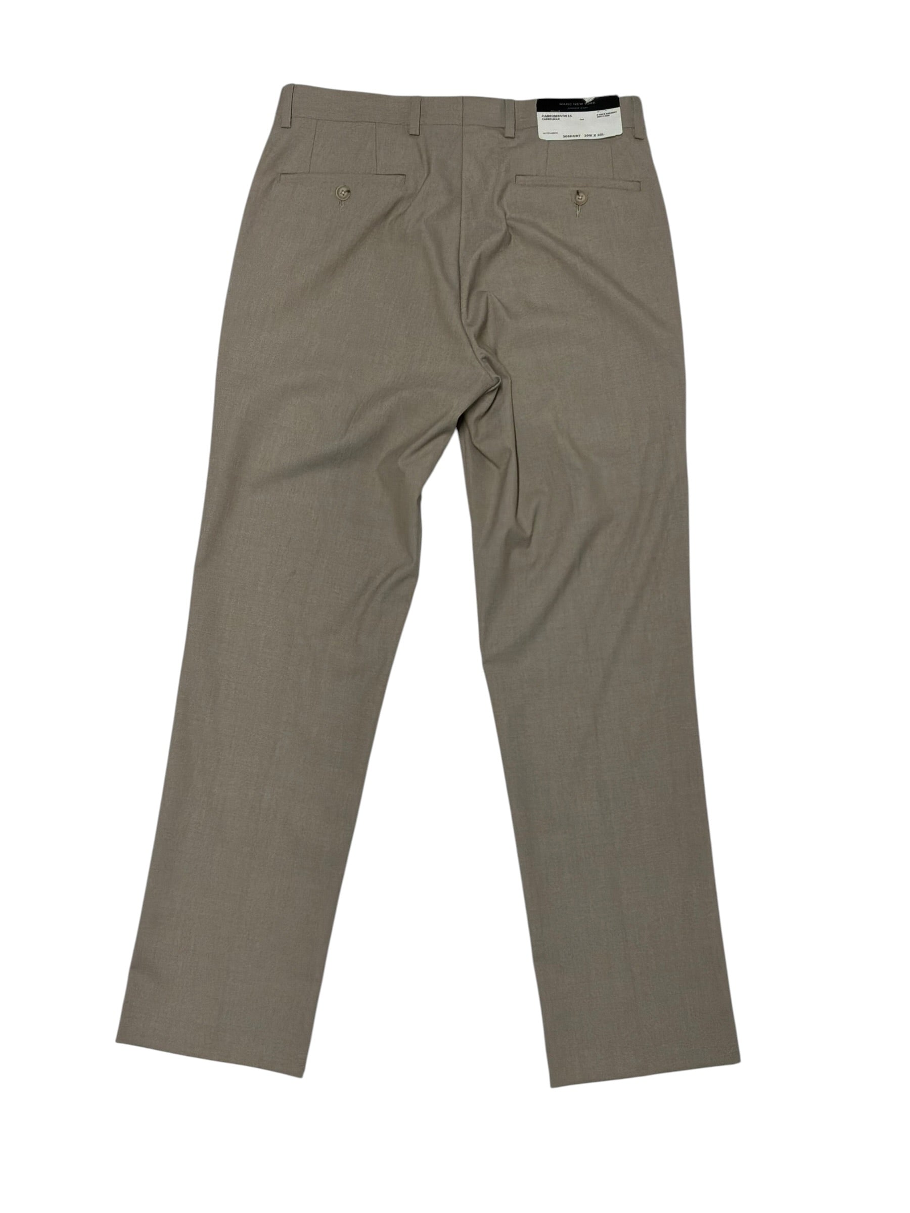 Andrew Marc Mens Slim fit Dress Pants 29 / 30 Tan Beige Solid