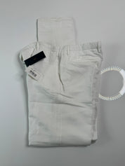 Boglioli Slim Fit White Linen Blend Dress Pants EU 50 US 34 White