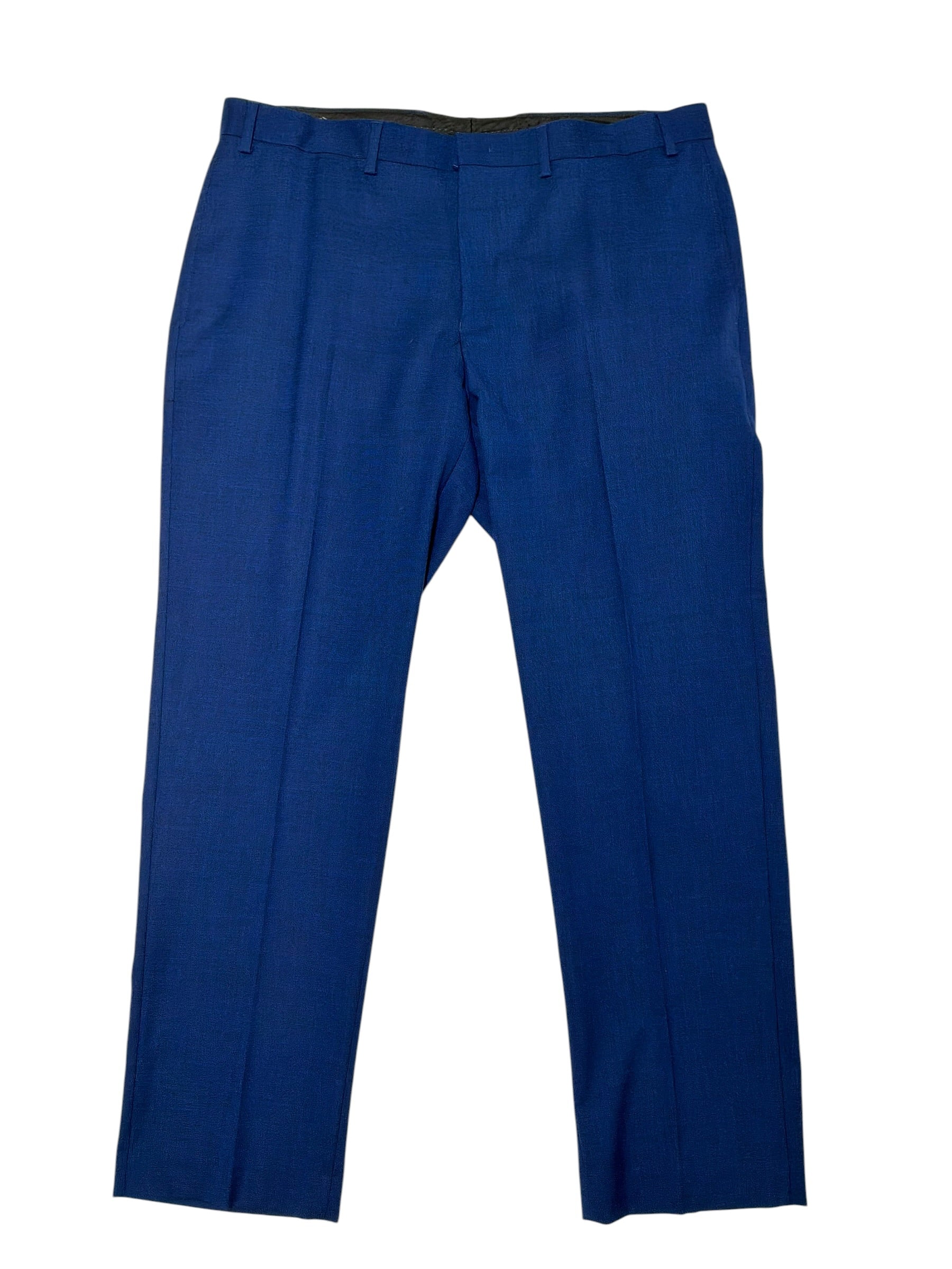 Andrew Marc Mens Slim fit Dress Pants Pants 37 / 30 Blue Solid