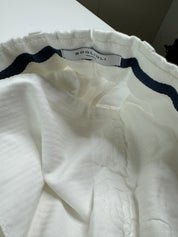 Boglioli Slim Fit White Linen Blend Dress Pants EU 50 US 34 White