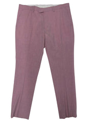 Nick Graham Mens Slim fit Dress Pants 36 / 30 Pink Solid