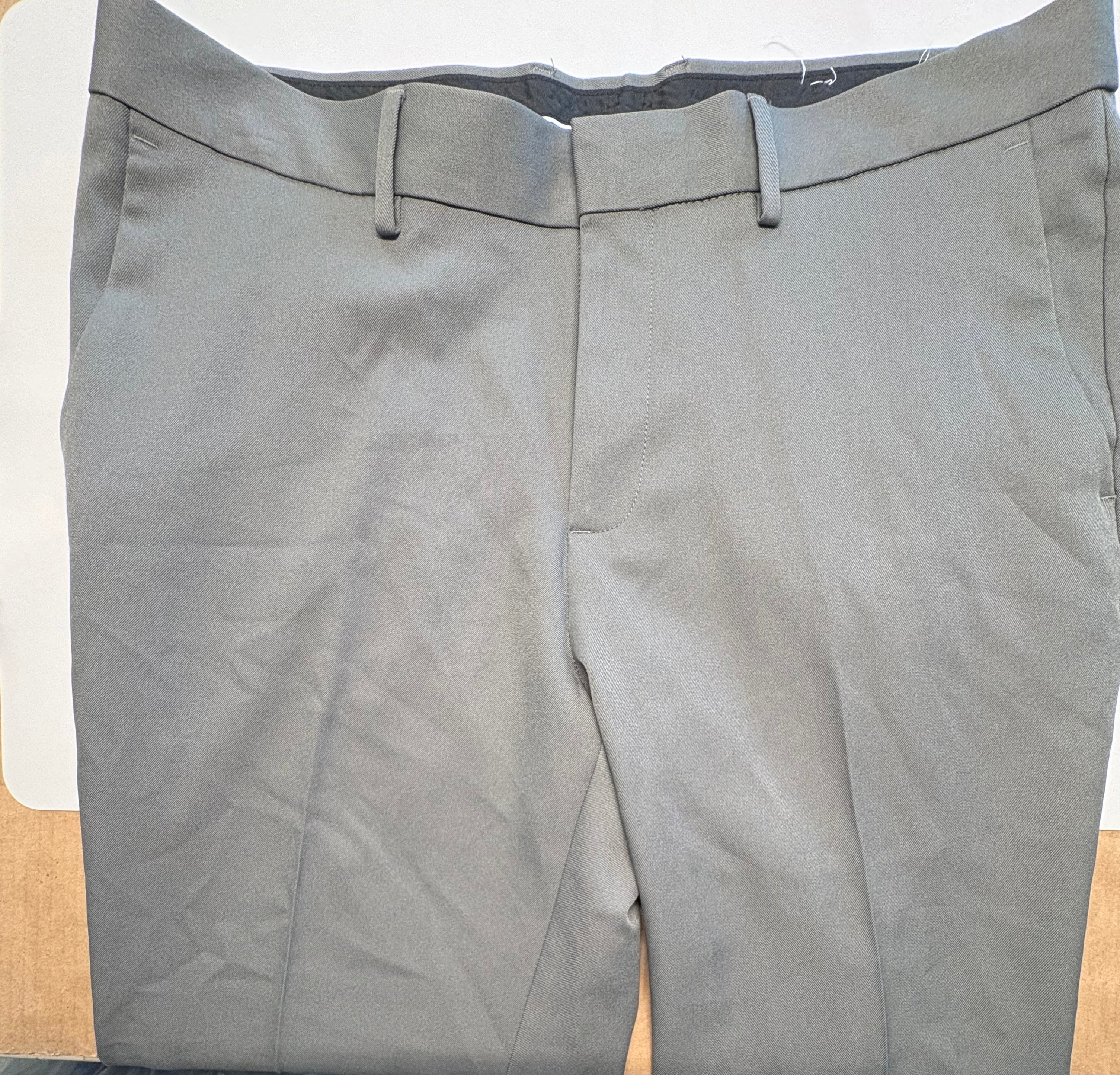Calvin Klein Mens Slim fit Wool Dress Pants 36 / 32 Grey Solid