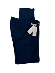 Massimo Alba Cotton & Cashmere Regular Fit Dress Pants EU 48 US 32 Navy Blue