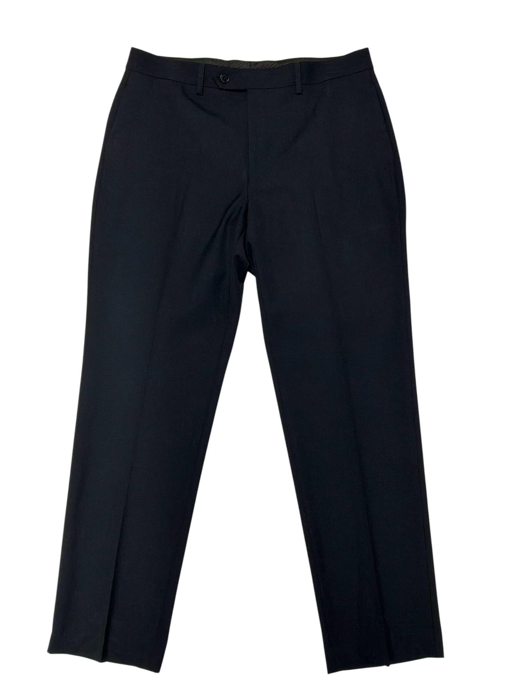 Geoffrey Beene Mens Regular fit Dress Pants 32 / 30 Navy Blue Solid